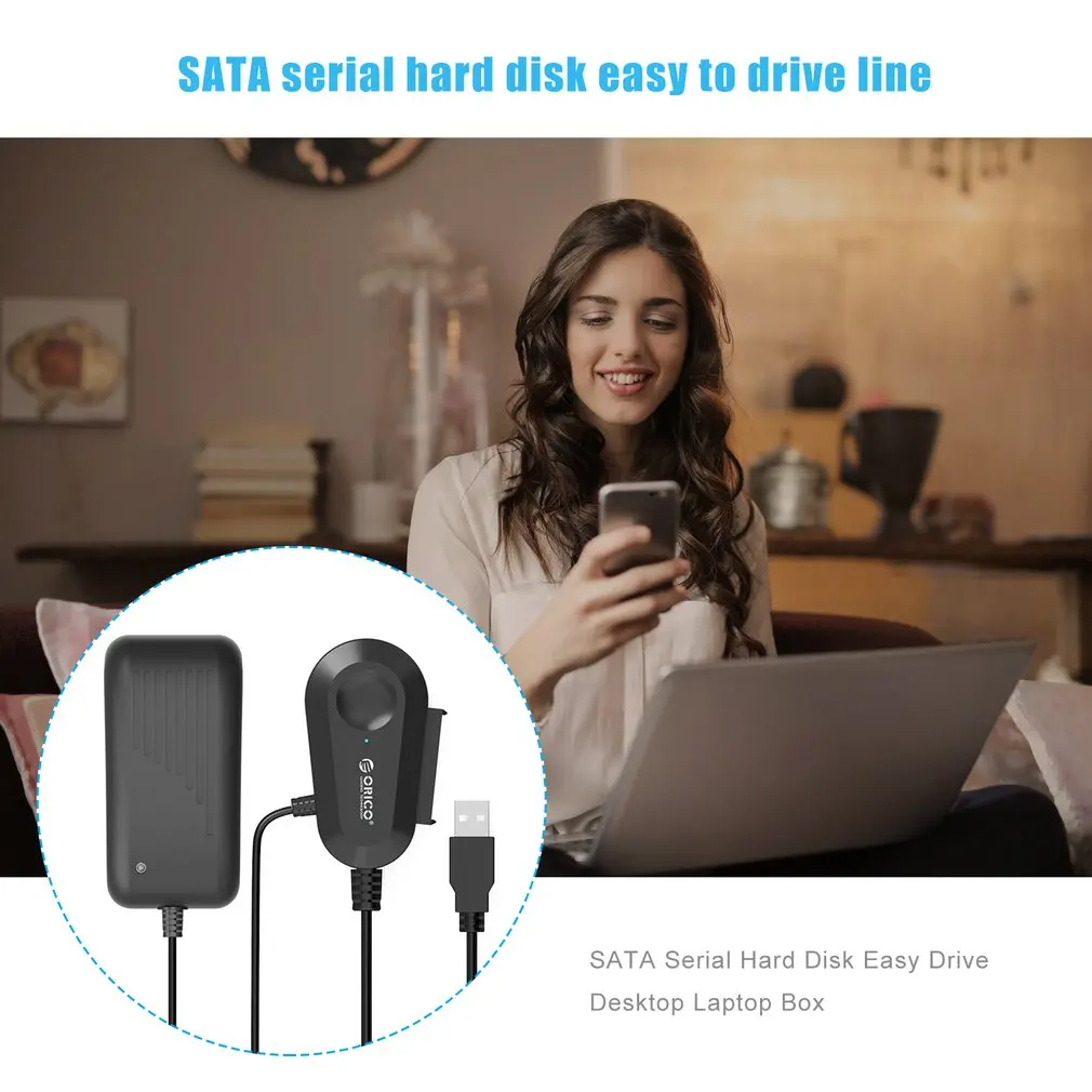 Адаптер ORICO SATA для USB USB3.0 с адаптером питания 12V 2A EU US Чехол для 2,5 дюймов 3,5 дюймов внешний SSD HDD жесткий диск