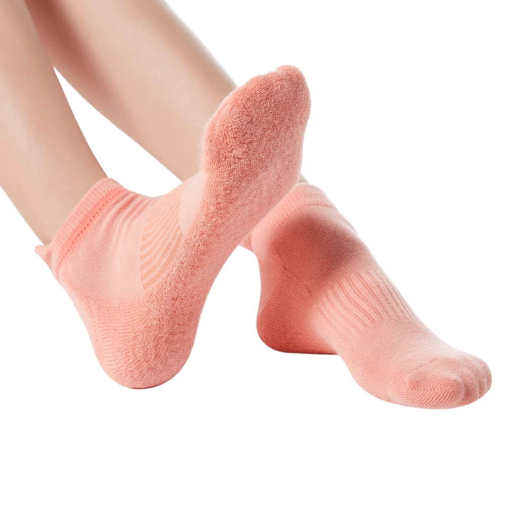 2 Pack Yoga Socks Women Ballet Socks Grips Low-cut Sock for Pilates Barre Ballet Gym Dance Sportswear Combed Cotton Breathable