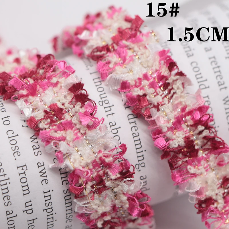 H786 1.5cm 2Y New Fashion Woolen Lace Trim Ribbon For Dress Garment Edging Bag Decoration Accessories Bow For Lace Ribbon Lace Garment Accessories Lace Sewing Supplies Lace Decoration Lace Accessories Lace Sewing Accessories Clothing Accessories