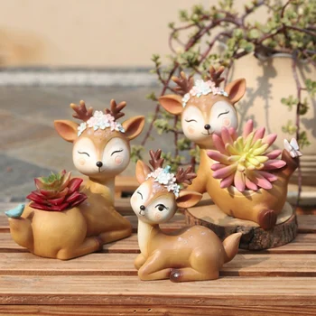 

Cartoon Succulent Pot Cute Animal Shaped Desktop Planter Portable Home Decoration Indoor Garden Supplies Gifts