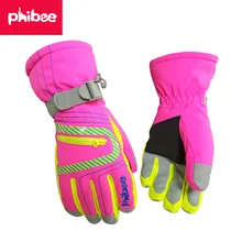 Новые Лыжные Перчатки универсальные зимние вельветовые уплотненные ветрозащитные непромокаемые перчатки родитель-ребенок Ездовые перчатки Водонепроницаемый лыжные перчатки