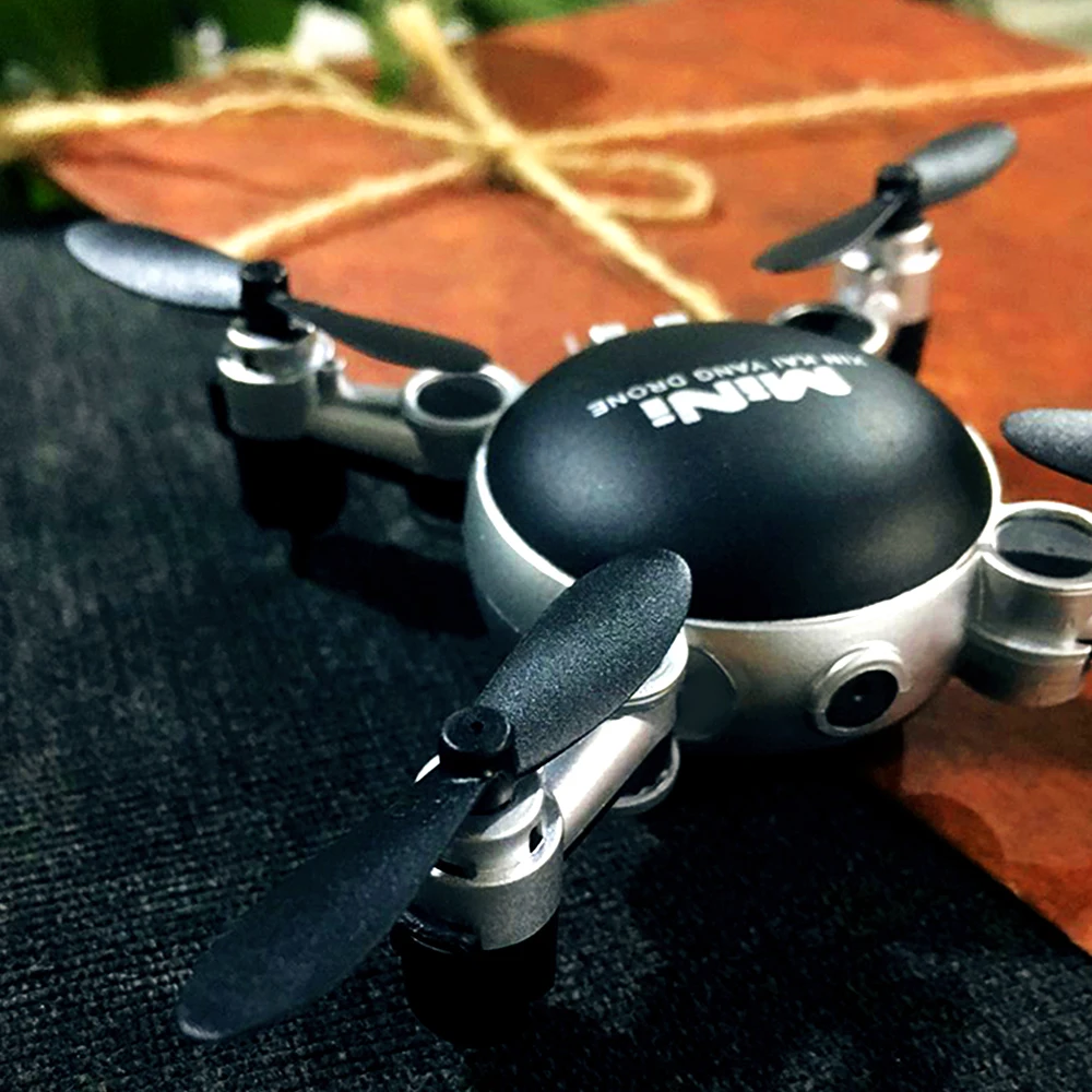 RC самолеты KY901 мини складной фиксированной высоты четыре оси самолета wifi воздушный Дрон в режиме реального времени пульт дистанционного управления модель самолета серебро