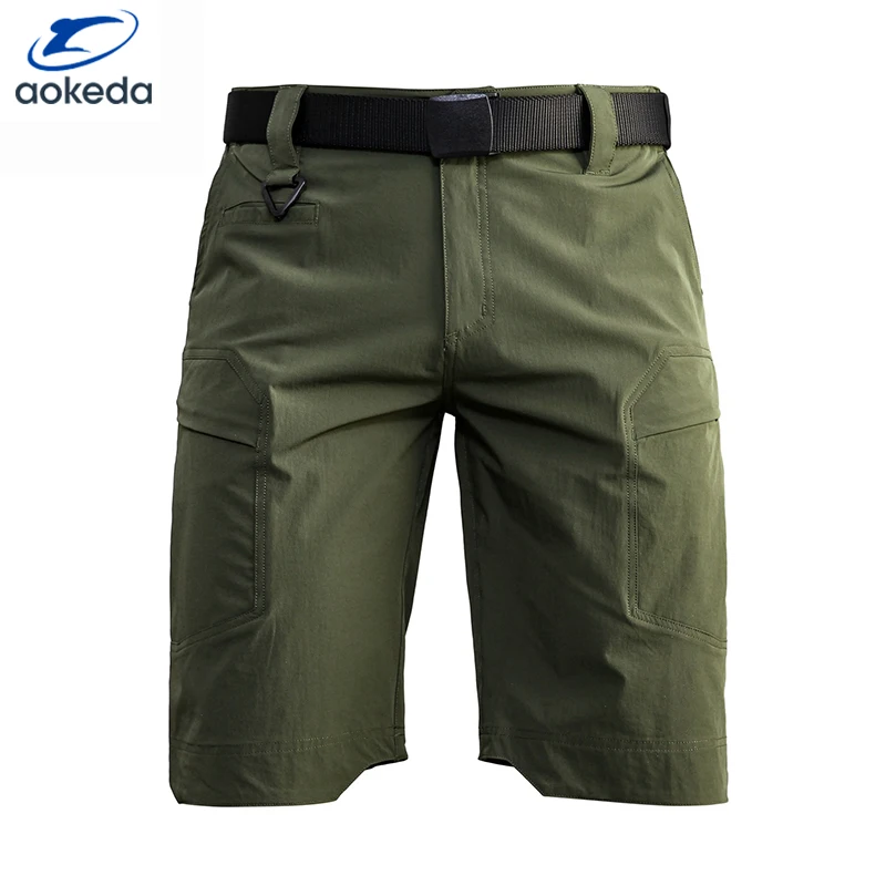 Men's Solid Color Mountaineering Shorts Quick-drying Multi-pocket Waterproof Outdoor Hiking Running | Спорт и