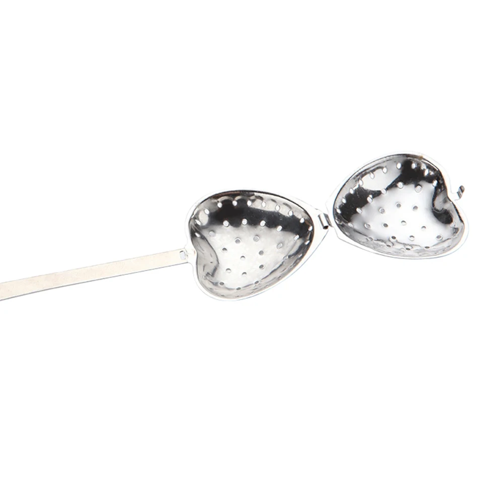 Ситечко для заварки чая из нержавеющей стали, Сетчатое ситечко для чая, кофе, травы, специй, фильтр, приправа, горячий горшок, шар, диффузор, ручка, чайный шар - Цвет: Love Single Handle