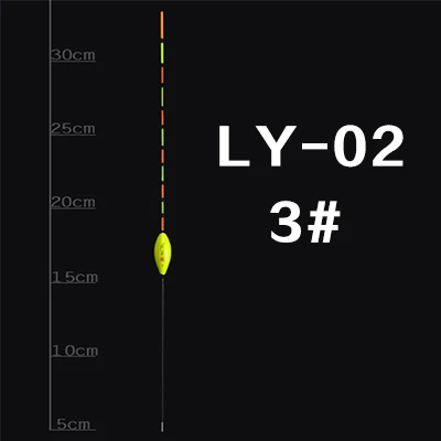 Ночной флуоресцентный поплавок вертикальное рыболовное оборудование Высокая чувствительность нано поплавок для рыболовных аксессуаров - Цвет: LY-02-3