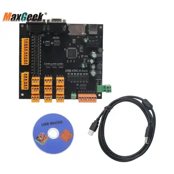 

Maxgeek 9 Axis CNC Controller Kit 100KHz USB Stepper Motor Controller Breakout Board +USB Cable+CD