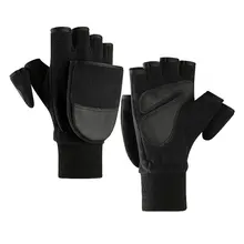 Зимние перчатки для велоспорта флисовые перчатки с откидным верхом на половину пальца перчатки с сенсорным экраном