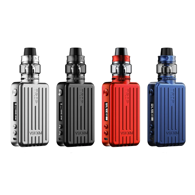 Vapor Storm Trip 200 Вт Vape коробка мод питание от 18650 батарея с 6 мл Hawk 510 Ом катушка бак 0,91 с дюймов OLED Vape комплект