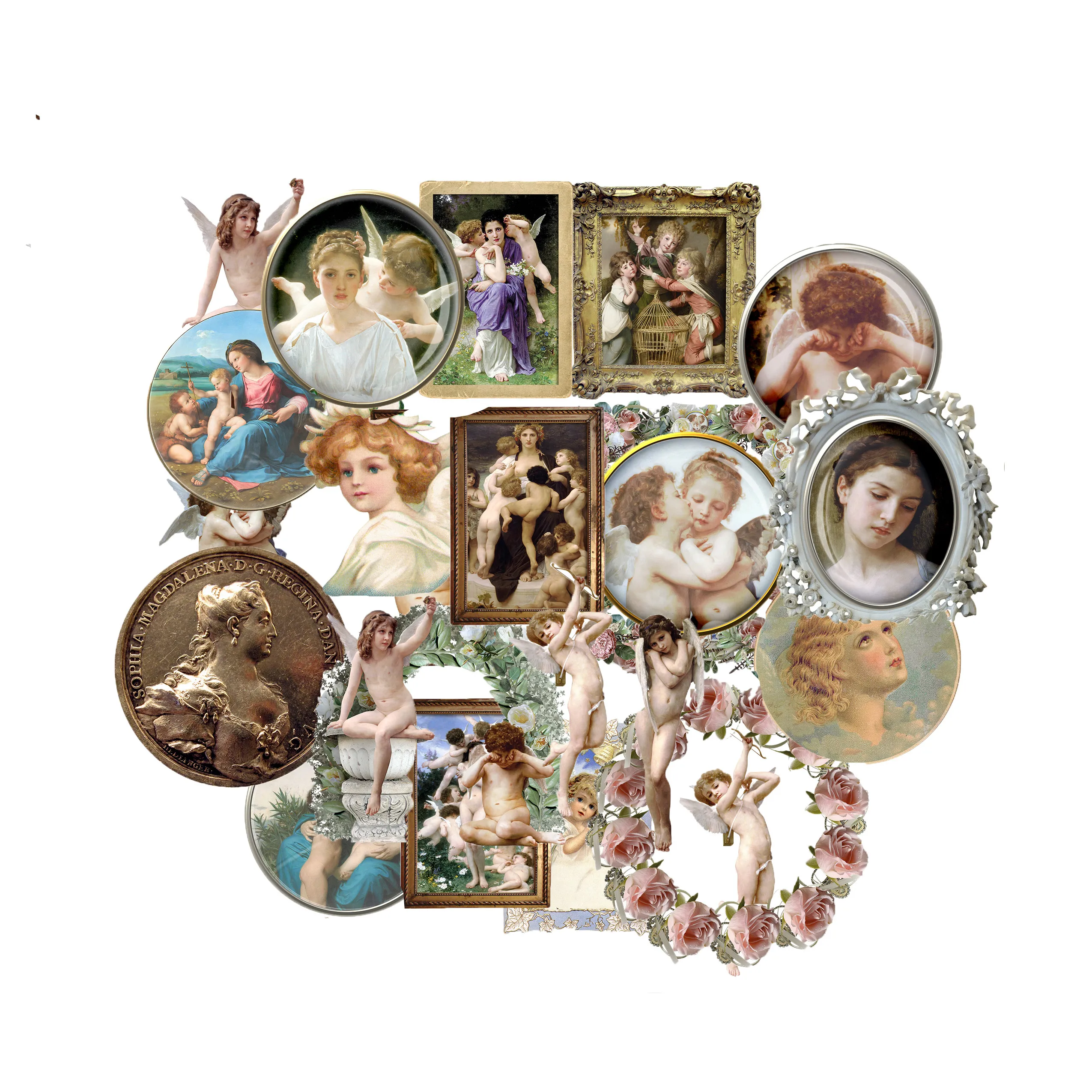 24PCSangelStickersCraftsAndScrapbookingstickerskidstoysbookDecorativestickerDIY