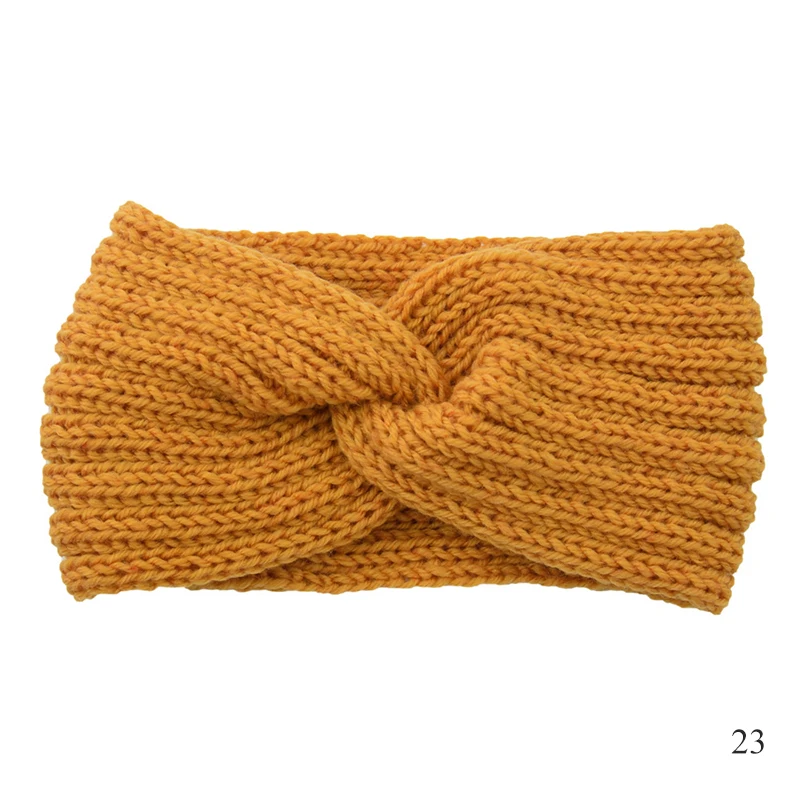 Elegant Warm Knitted Headband For Women Furry Fleece Lined Wide Headwrap Elastic Warmer Ear Crochet Bow Turban Hair Accessories large claw hair clips Hair Accessories