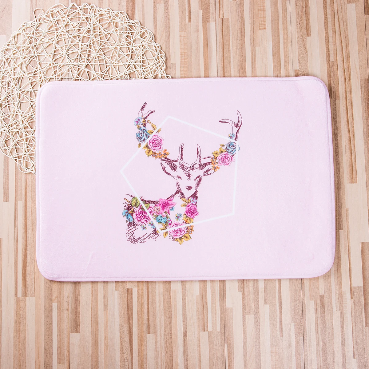 Pink Elk Модные 40x60 см коврики Противоскользящий мохнатый ковер для столовой напольный дверной коврик Домашний коврик для спальни - Цвет: Pink Elk