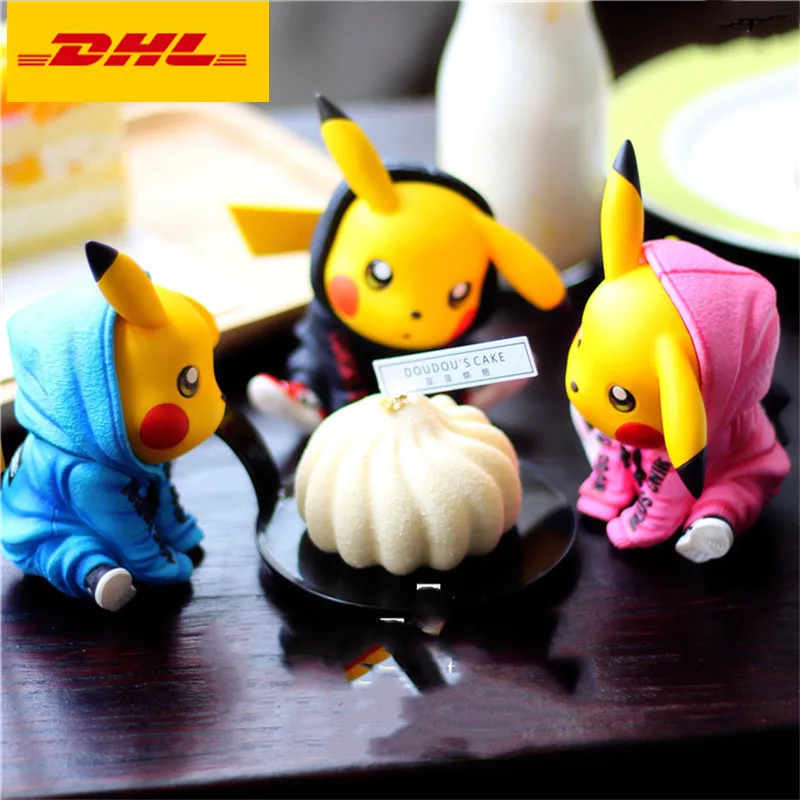 

6" Anime Statue Tides Dress Pikachu Bust Holiday Gift Full-Length Portrait Creative Art Craft GK Action Figure Toy BOX 15CM V655