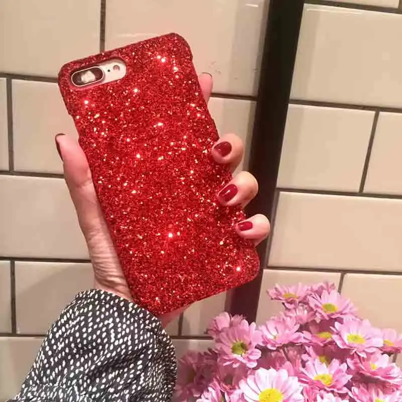 Red Роскошный блестящий чехол для телефона JAMULAR, чехол для телефона iPhone X 11 Pro 8 7 6 XS MAX XR, цветная задняя крышка, Жесткий Чехол - Цвет: Red