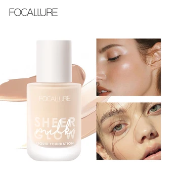 

FOCALLURE Liquid Foundation Makeup Full Coverage Waterproof Base for Dry Skin Matte Foundation Liquid foundation Base makeup