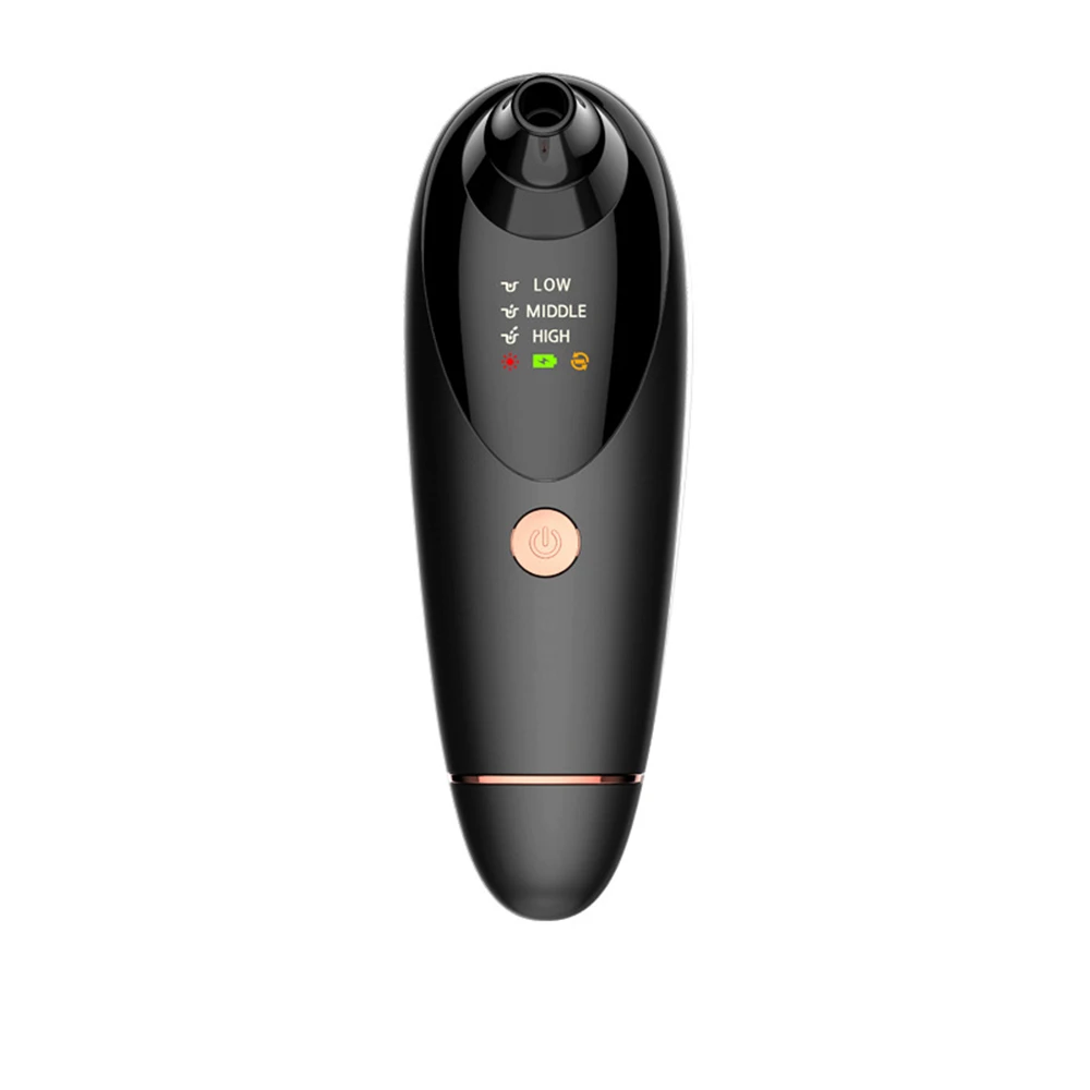 Vacuum Face Nose Pore Cleaner Electric Blackhead Remover Skin Care Hot Compress Pore Suction Tool Acne Pimple Removal Machine - Цвет: Black