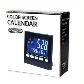 

Multifunction Digital Colorful LCD Screen Weather Station Alarm Clock Thermometer Hygrometer Temperature Humidity Tester