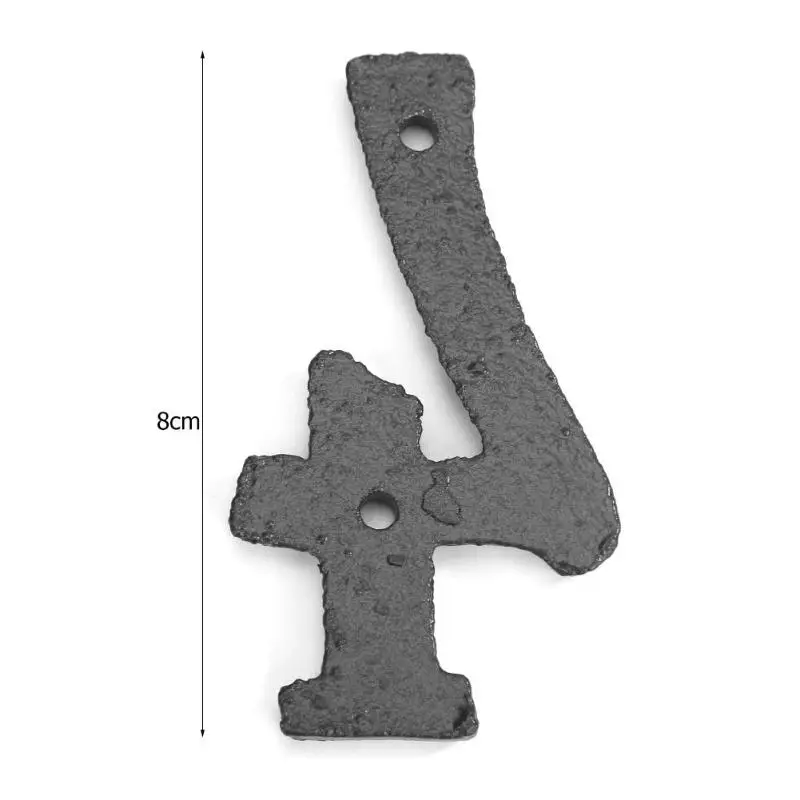 Металлическая DIY цифры дверная пластина листовой чугун брендовый прочный цифровой знак на дом табличка для кафе Настенный декор семейный садовый магазин подарок - Цвет: 4