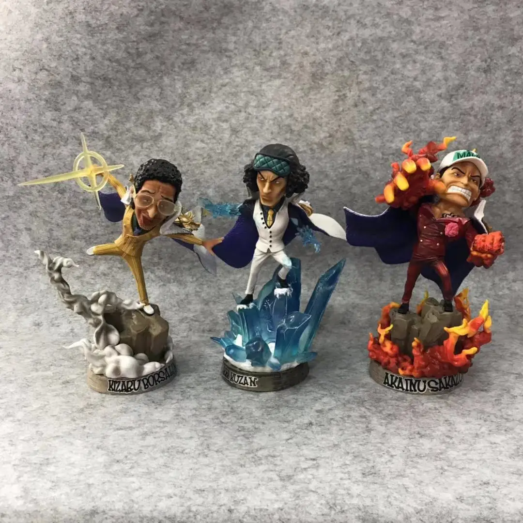 

Anime Navy Three Generals Greenish Blue Pheasant Red Dog Yellow Ape Ice Age GK Statue Garage Kit Model