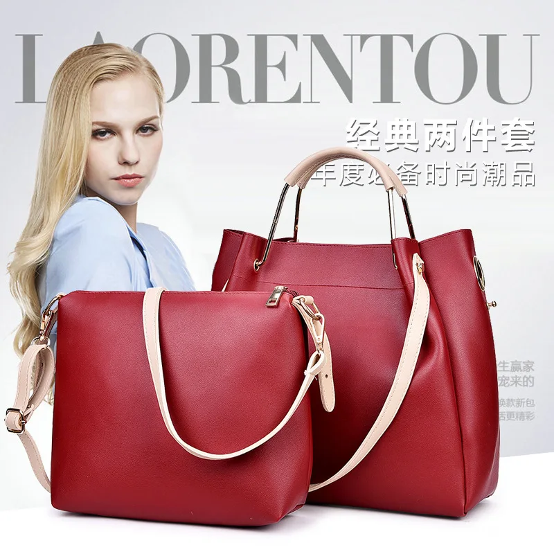 

WOMEN'S Bag 2019 Autumn And Winter New Style Toothpick Pattern Different Size Bags Europe And America Fashion Large Bag Large Ca