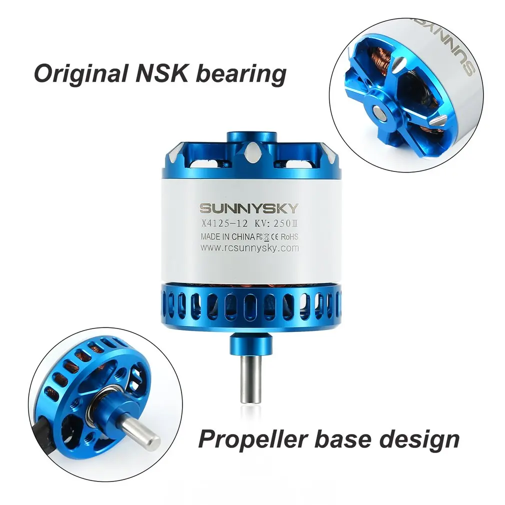 SUNNYSKY X4125 250KV/420KV/515KV бесщеточный двигатель для неподвижного крыла 3D RC Дрон Вертолет Самолет Запчасти Аксессуары
