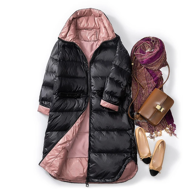 Abrigo plumas mujer chaqueta de plumón de pato ultradelgada para mujer abrigo Parkas pluma chaqueta de invierno Parkas nieve prendas _ - AliExpress Mobile