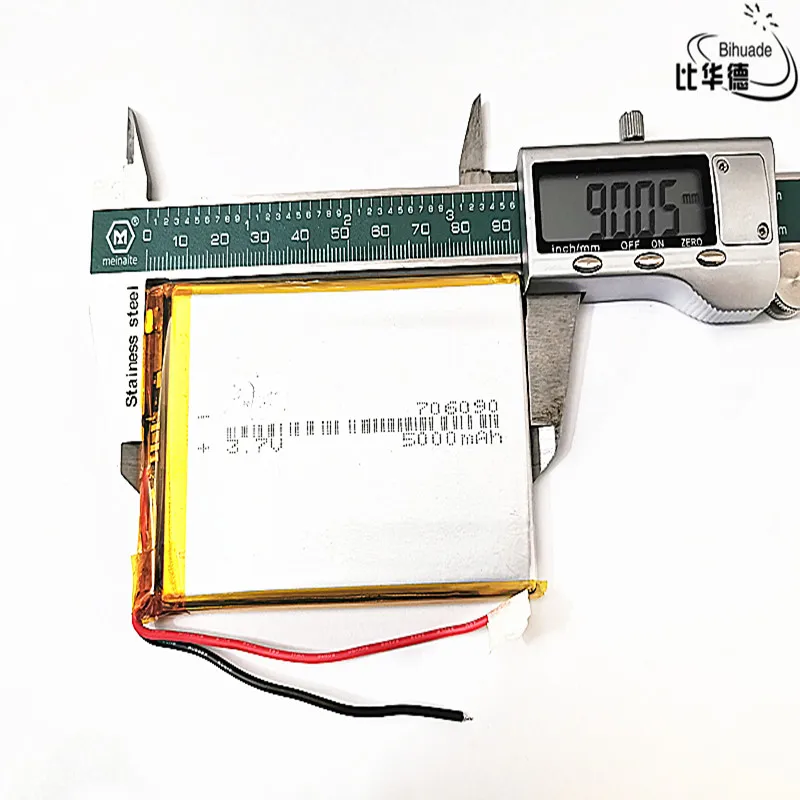 Good Qulity Liter energy battery 3.7 v li- ion 706090 5000mAh battery FOR poewr Tablet PC Portable lithium ion battery