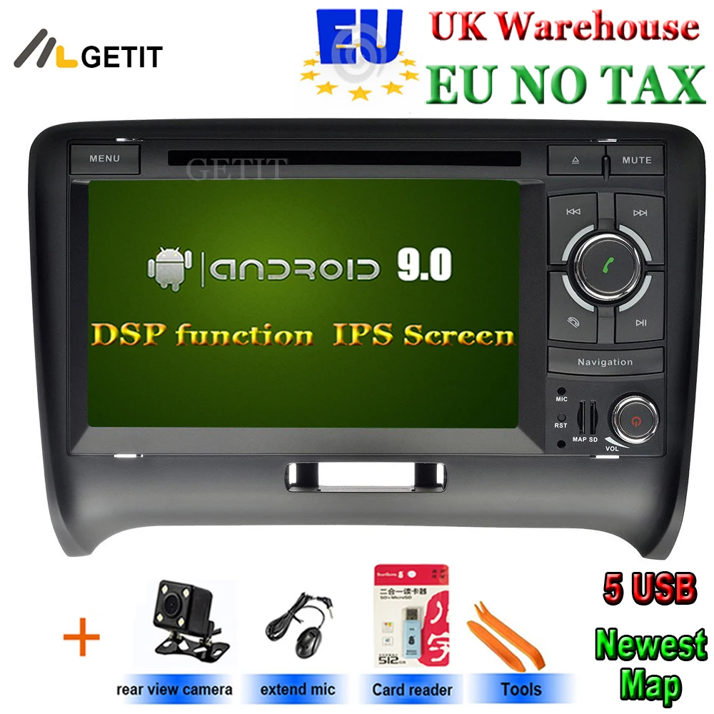 Android 9 Car DVD Player Stereo for Audi TT MK2 8J 2006 2007 2008 2009 2010 2011 2012 with Radio WiFi Bluetooth GPS | Автомобили и