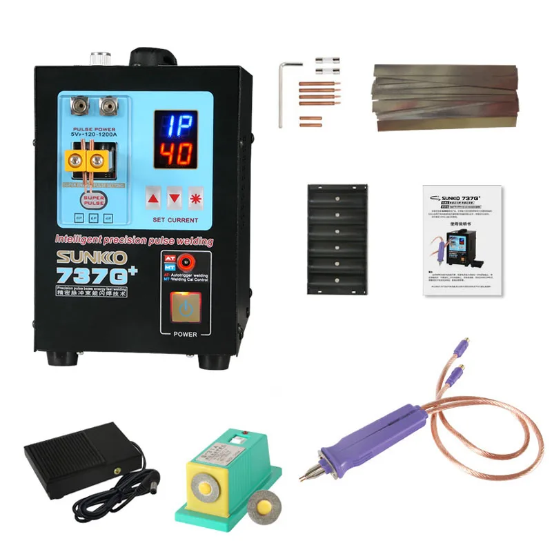 

SUNKKO737G+ 220 V4.3KW High Power Automatic Spot Welding Machine For 18650 Lithium Batteries Pulse Spot Welders free shipping