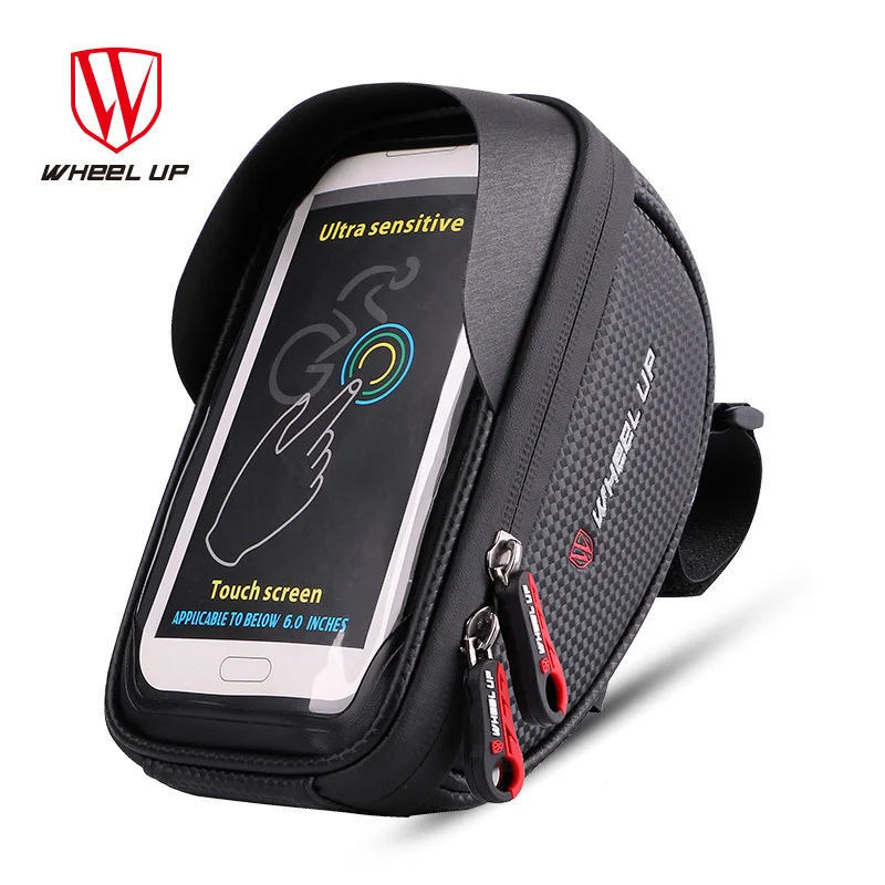 Sireck 6,0 дюймов сенсорный экран водонепроницаемый дорожный велосипед держатель для телефона крепление для велосипеда передняя трубка Руль держатель для смартфона - Цвет: W010 Black