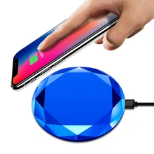 Алмазное Беспроводное зарядное устройство для iPhone samsung, беспроводное зарядное устройство для iPhone 11 Pro X XR XS Max 8 samsung S8 S9 S10