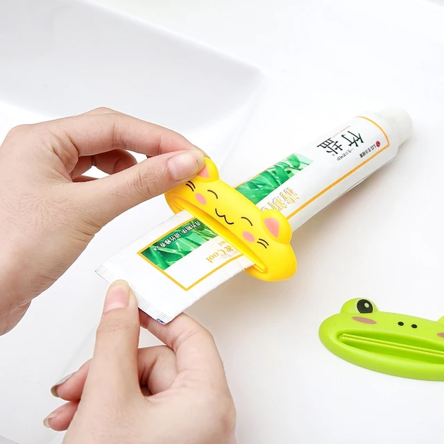 1Pcs Cartoon Cute Animal Pattern Toothpaste Tube Squeezer Easy Squeeze Paste Dispenser Roll Holder Bathroom Toothpaste 4