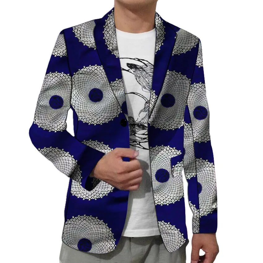 Африканская мода мужские пиджаки Анкара печати в африканском стиле блейзер Повседневная мужская куртка в африканском стиле мужской