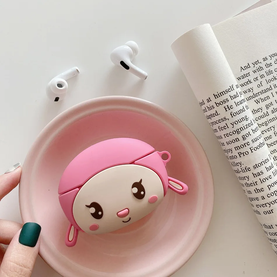 3D чехол для наушников для Airpods Pro чехол силиконовый медведь кролик поросенок мультяшные наушники/Earpods чехол для Apple Air pods Pro 3 чехол кошка - Цвет: 1171U