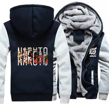 

Cool Naruto Sweatshirt Raglan 2019 New Winter Warm Clothing Anime 0Cartoon Hoodies Streetwaer Coat Thick Hoody Hip Hop Fashion
