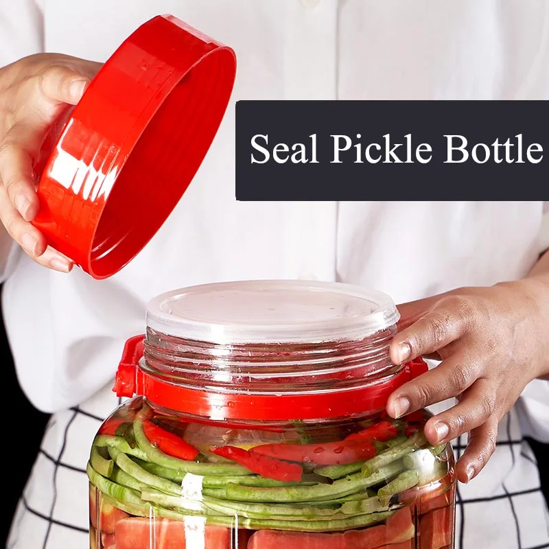 Утолщенная прозрачная стеклянная бутылка для маринования портативные ночные