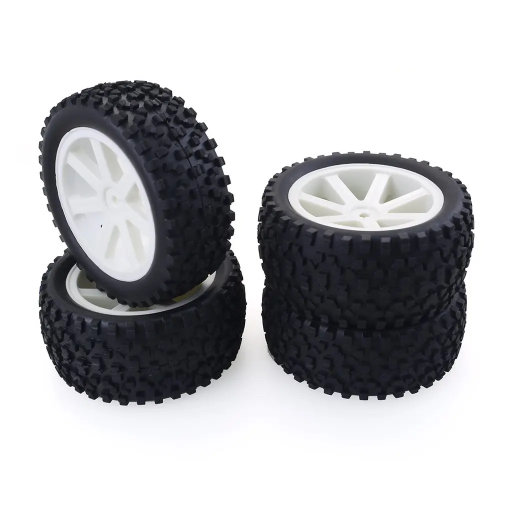 

4PCS 1/10 RC Car Rubber Tyres Plastic Wheels for Redcat HSP HPI Hobbyking Traxxas Losi VRX LRP ZD Racing 1/10 Buggy