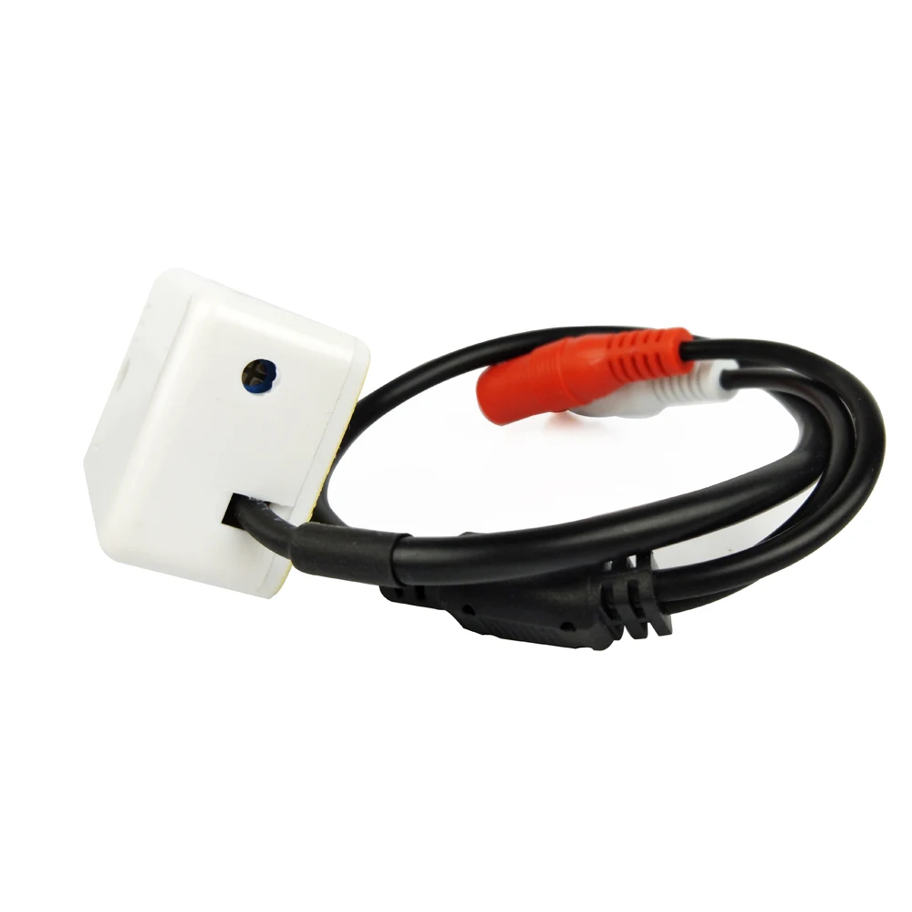 Microphone Sound Monitor REDEAGLE Adjustable Sensitivity CCTV Microphone Sound Audio Pick Up Device with 12V 1A Power Adapter + 5 Meters RCA Cable