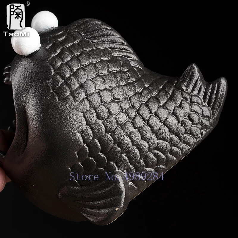 Tao Fan Creative Cute Animal Ceramic Ashtray Piranha Desktop Office Decoration Household Windproof and Fly Ash Car Small Ashtray 5