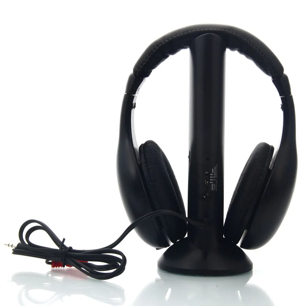 New 5 in 1 Headset Wireless Headphones Cordless RF Mic for PC TV DVD CD MP3 MP4 Wireless Earphone