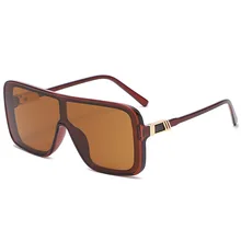 

Vintage Flat Top Sunglasses Men Women Luxury Brand Square Sun Glasses Cool Female Shades One Piece Eyewear UV400 Oculos Feminino