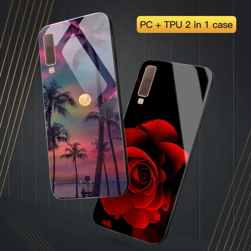 Чехол для A7 Samsung A6 Plus 2018 черный чехол Galaxy A9 A8 J4 J6 J1 J3 J5 J7 2017 A3 A5 2016 Жесткий из
