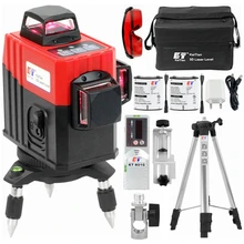 KaiTian 3D лазерный уровень 12 линий литиевая батарея самонивелирующийся 360 Горизонтальные и вертикальные поперечные лазеры штатив и Открытый приемник