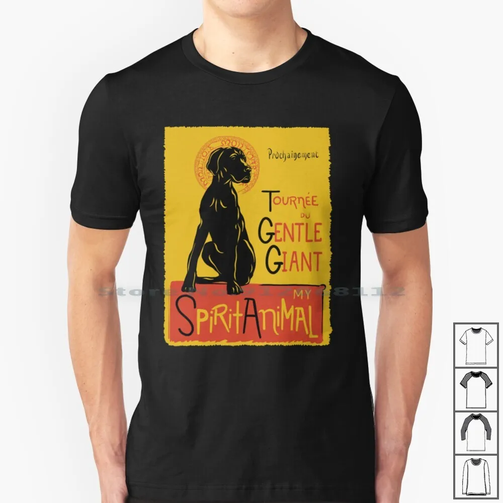 Gentle Giant Great Dane Cute Dog Chat Mashup Art Design T Shirt 100% Cotone Great Dane Gentle Giant Gentle Gentle Giant Dog Gentle