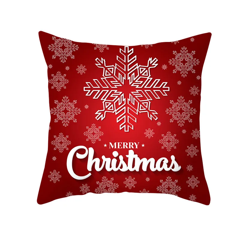 PC11748 Fuwatacchi Red Printed Cushion Cover Christmas Gift Decorative Pillow Covers for Home Sofa Polyester Throw Pillowcases 45*45cm - Цвет: PC11748
