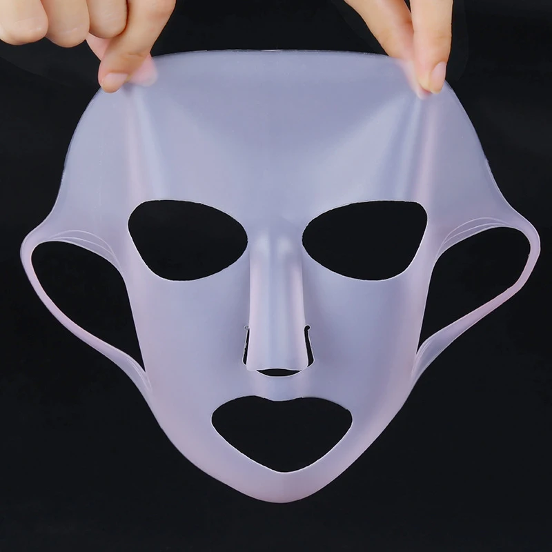 1PC Anti-evaporation Silicone Mask Reusable Waterproof Beauty Mask Earhook Lock Water Sterile Moisturizing Facial Care