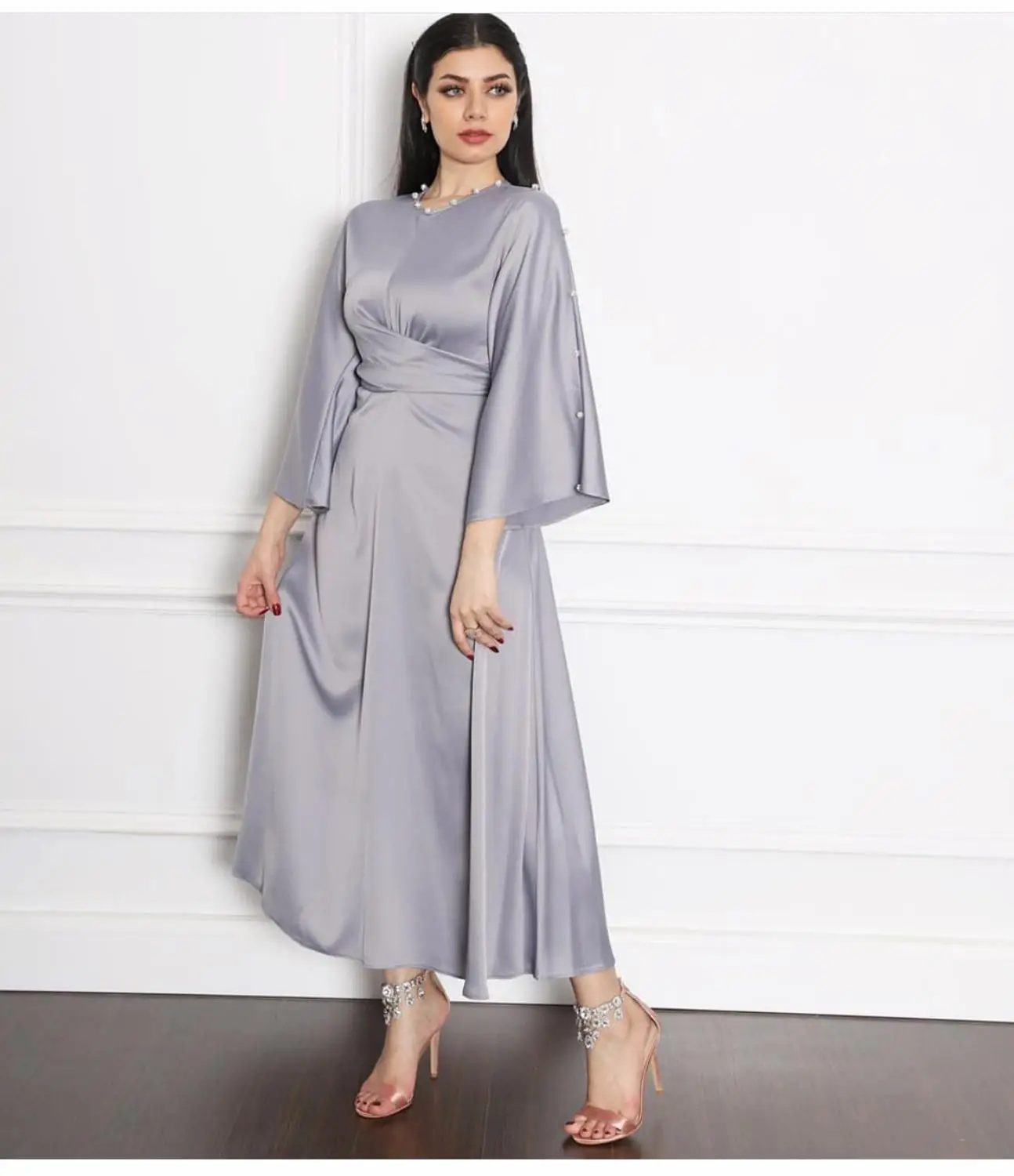 Grey kaftan dress Clearance