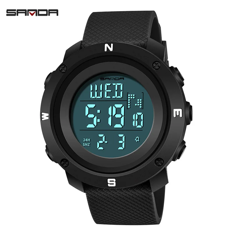 

SANDA Watch Men's Fashion Outdoor Electronic Watch Men's Teenager Students Waterproof Sports Watch Digital Night Light Watch