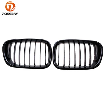 

POSSBAY Front Kidney Grille for BMW X5 E53 3.0d/3.0i/4.4i 2000-2003 Pre-facelift Painting Gloss Black Car Center Racing Grills