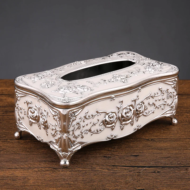 

Acrylic Tissue Box Universal Luxury European Paper Rack Office Table Accessories Home Office KTV Hotel Car Facial Case Holder