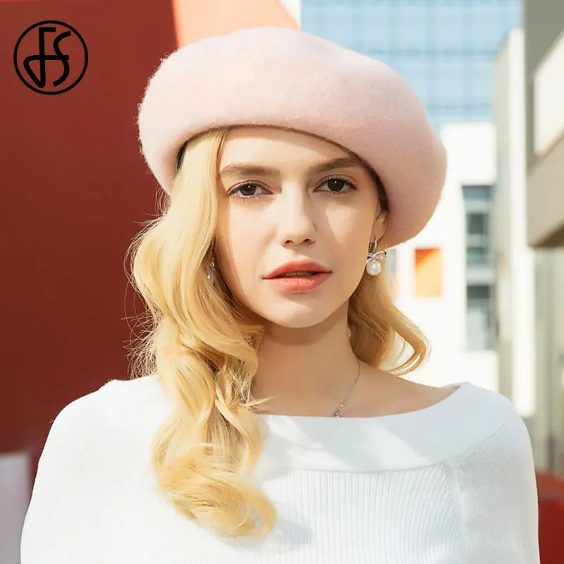 FS Wool Women Winter Hat French Beret 